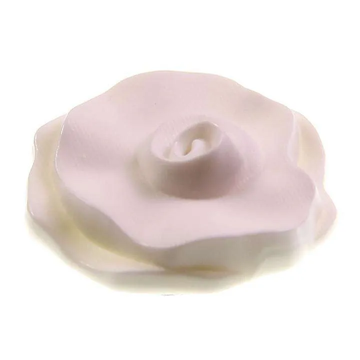 Blumenknopf Weiß – Kunststoffknopf KW-157