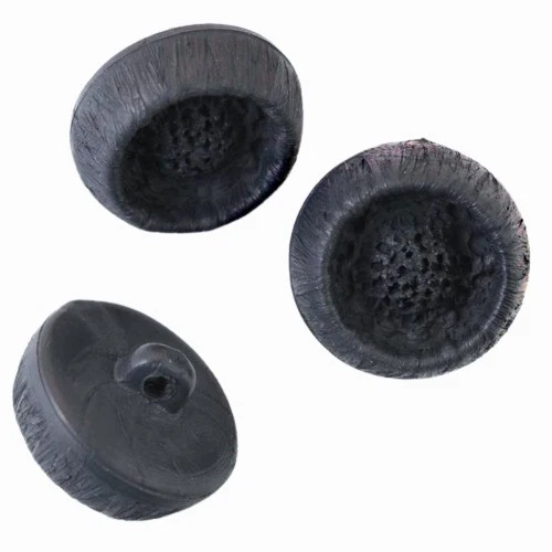 Blumenknopf Grau mit Öse – Kunststoffknopf KG-159