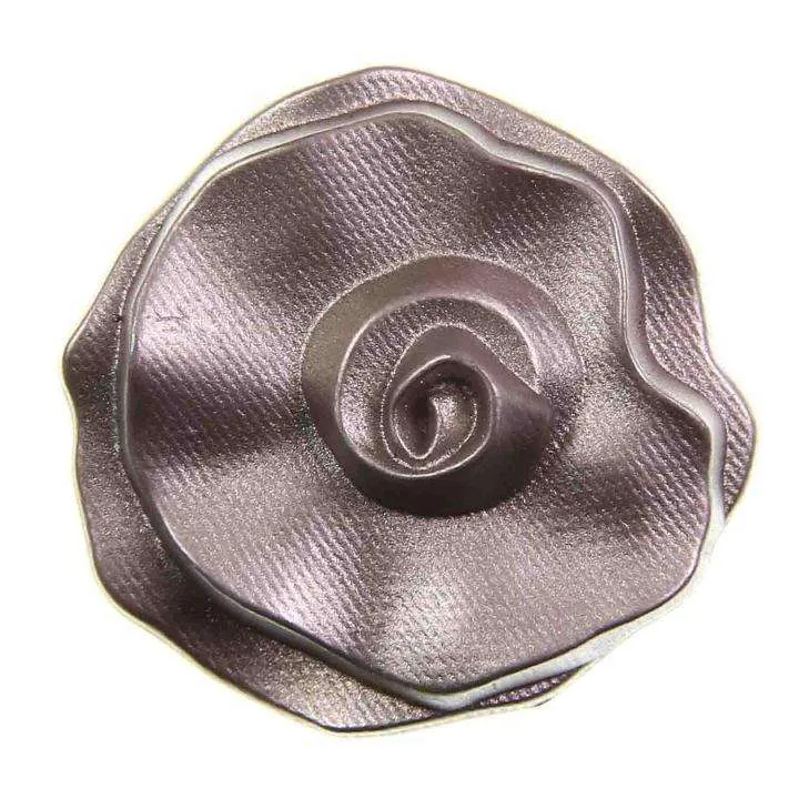 Blumen-Knopf Silberfarben 12–25 mm – Kunststoffknopf KG-157