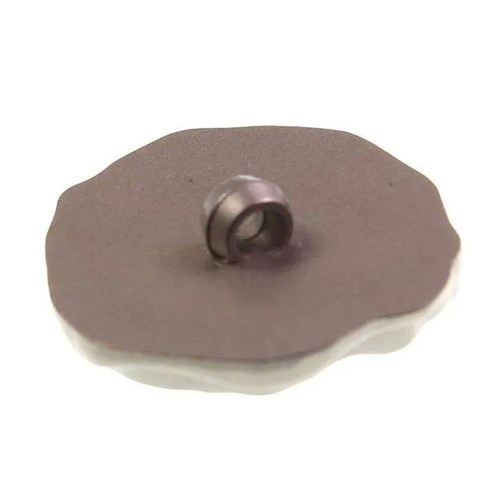 Blumen-Knopf Silberfarben 12–25 mm – Kunststoffknopf KG-157