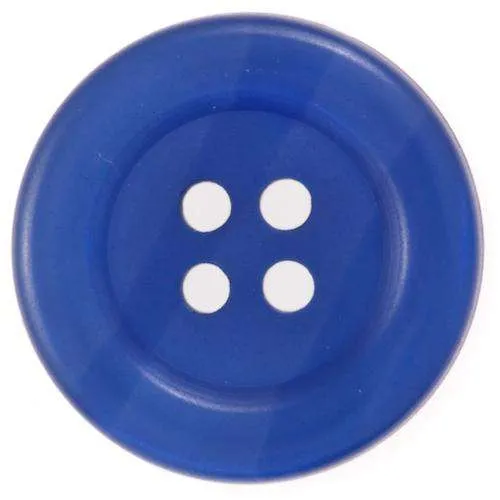 Knopf mit Glanz Blau 4-Loch – Kunststoffknopf KBL-39