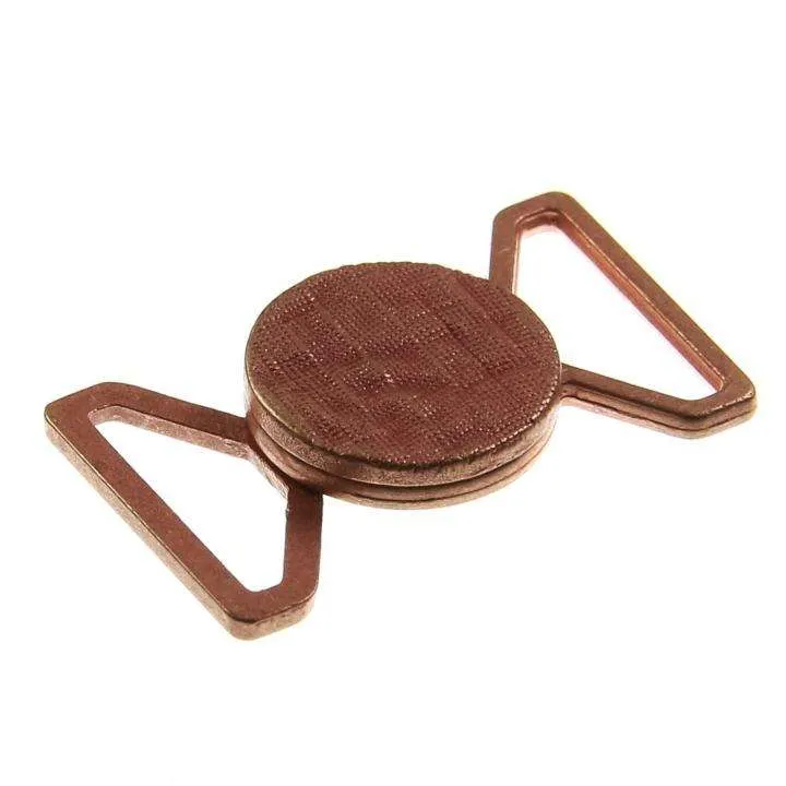 Bikiniverschluss Steckschließe Kupferfarben 15 mm – Metallschnalle MPS-4