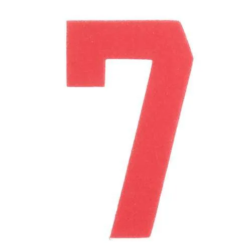 Applikation Zahl 7 Rot – Stoff AM-33-11