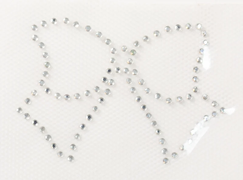 Applikation Schleife Strass Weiß – Bügelmotiv AM-ST-8
