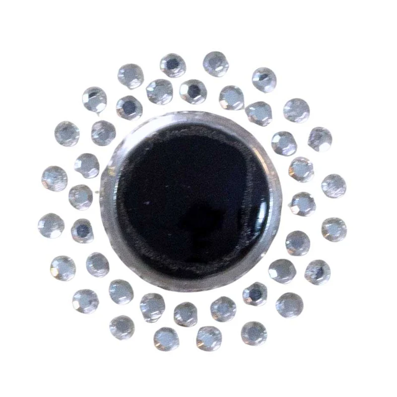 Bügelapplikation Punkt Kristall Strass Weiß Schwarz Braun – AM-ST-9