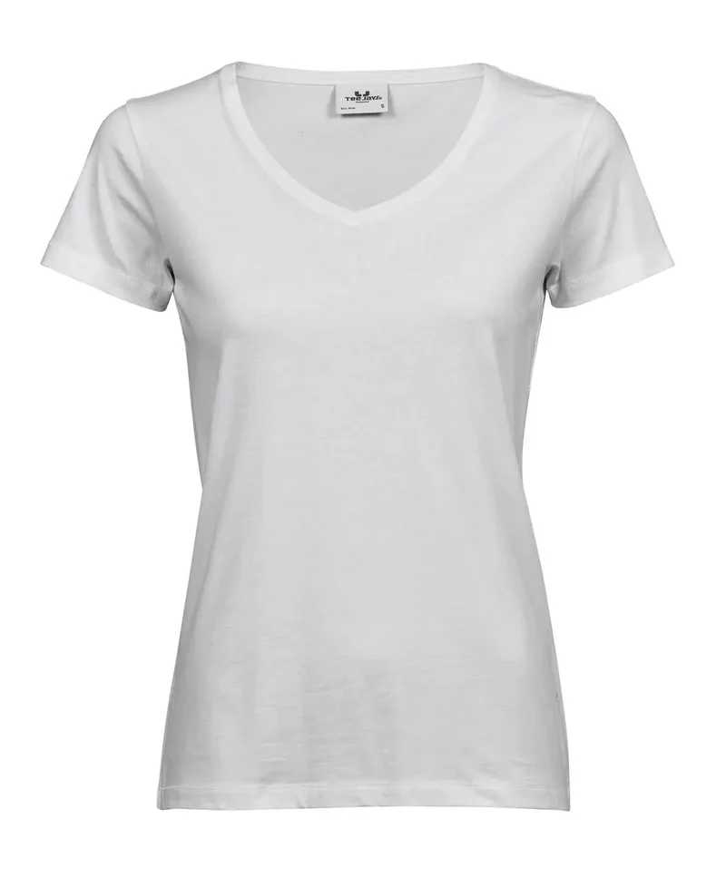 Damen Elegantes V-Ausschnitt T-Shirt