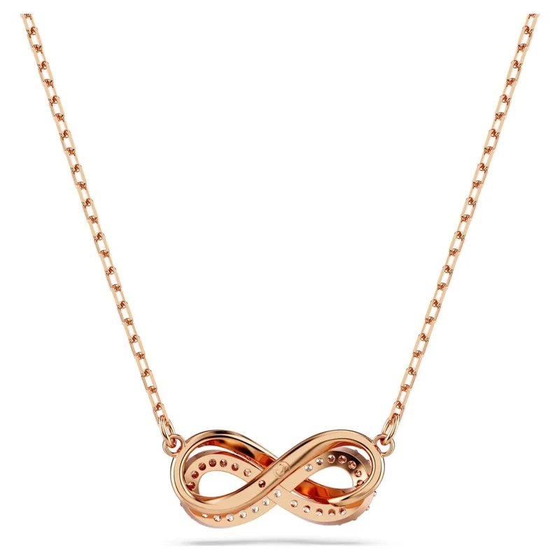 SWAROVSKI Damen Unendlichkeits Anhänger Weiß Rosegold HYPERBOLA 5684084