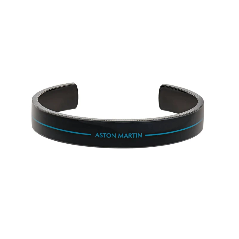 Aston Martin Armband Herren AML ICON Edelstahl/Emaille Schwarz MJITF5BL0