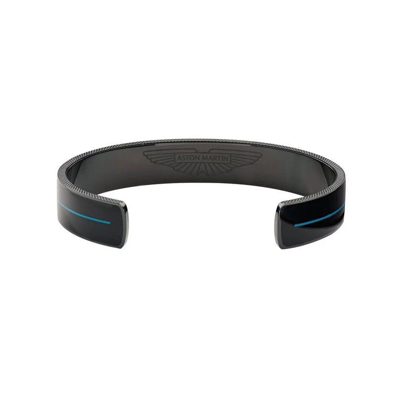 Aston Martin Armband Herren AML ICON Edelstahl/Emaille Schwarz MJITF5BL0