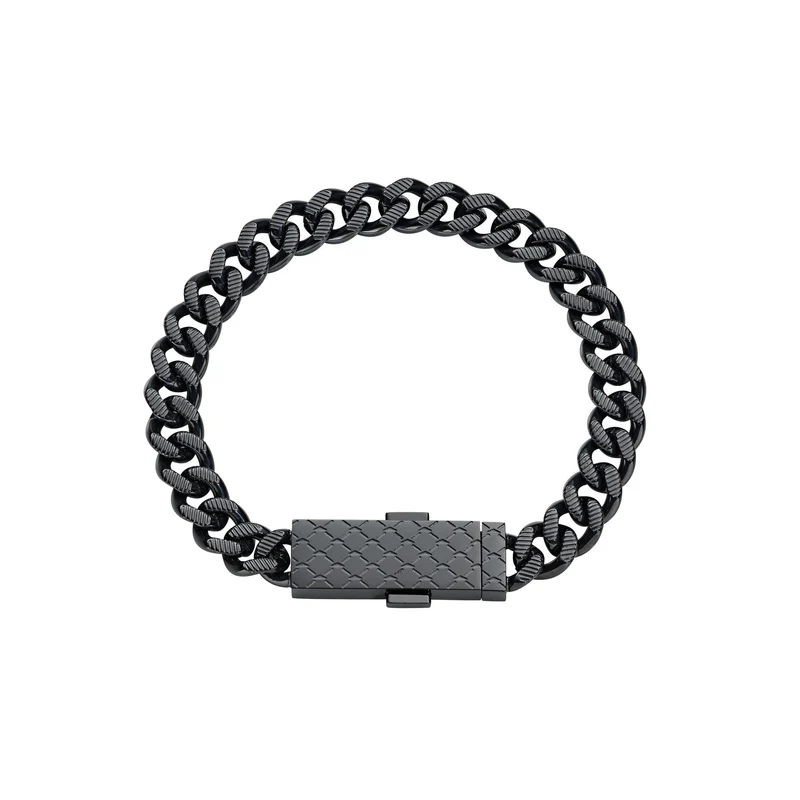 Aston Martin Armband Herren AML ICON Edelstahl Schwarz MJIUF5BL3