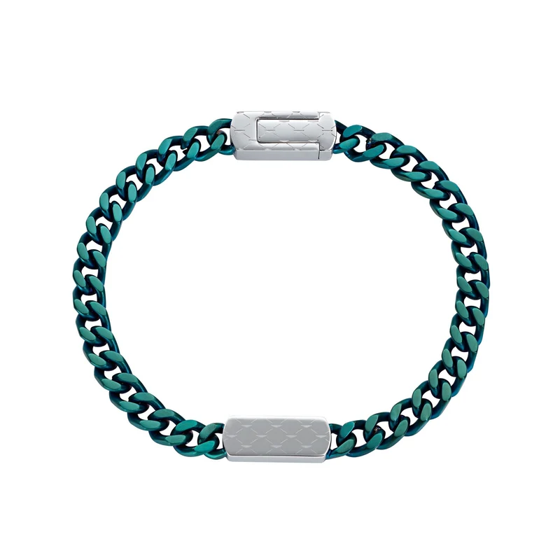 ASTON MARTIN Armband Herren AML ICON Edelstahl Grün/Silber MJIUF5BM5