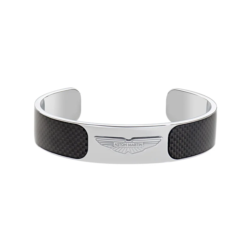 ASTON MARTIN Armband Herren AML ICON Edelstahl Silber/Carbon MJRTF5BL0
