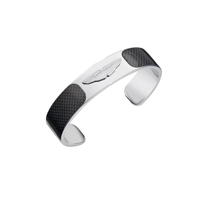 ASTON MARTIN Armband Herren AML ICON Edelstahl Silber/Carbon MJRTF5BL0