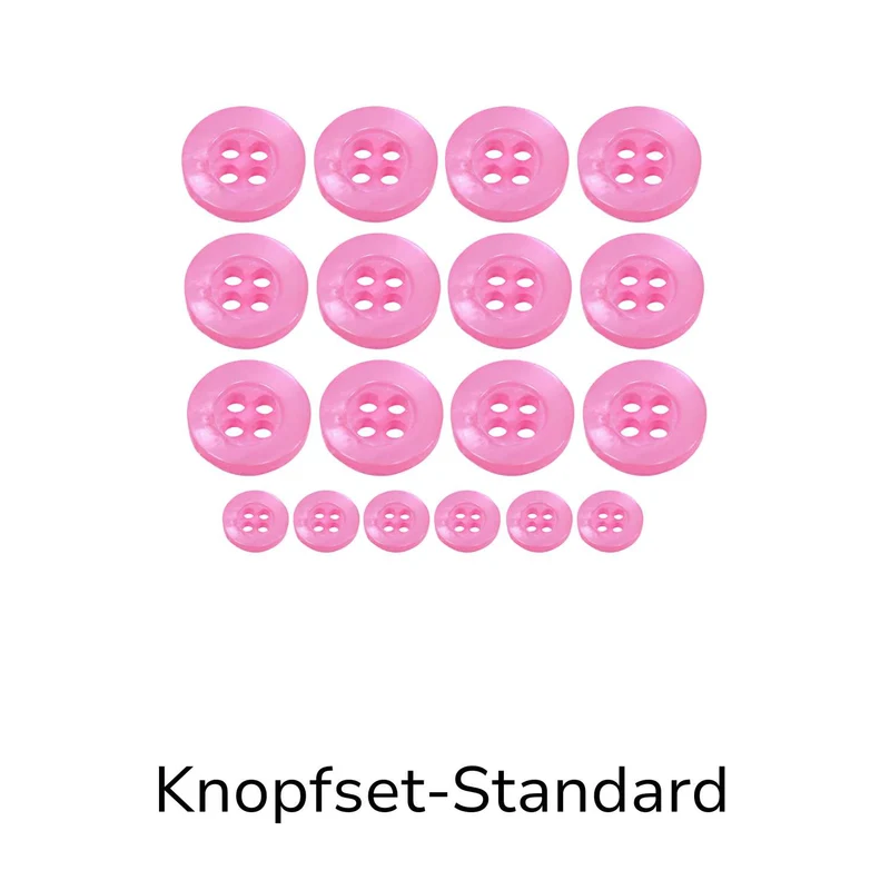Hemdknopf-Set rosa – Komplettlösung (11 mm / 12 mm)