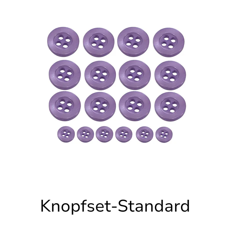 Hemdknopf-Set Lila – Komplettlösung (11 mm / 12 mm)
