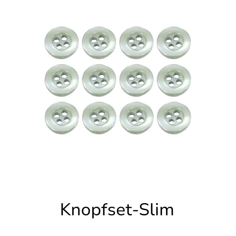 Hemdknopf-Set hell-Grau – Komplettlösung (11 mm / 12 mm)
