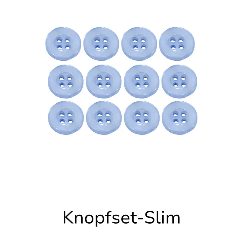 Hemdknopf-Set hell-Blau – Komplettlösung (11 mm / 12 mm)