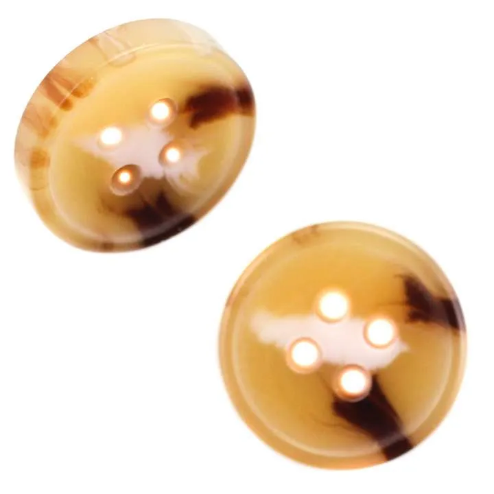Hemdknopf Beige-Braun – Hornimitatknopf HEMD-4