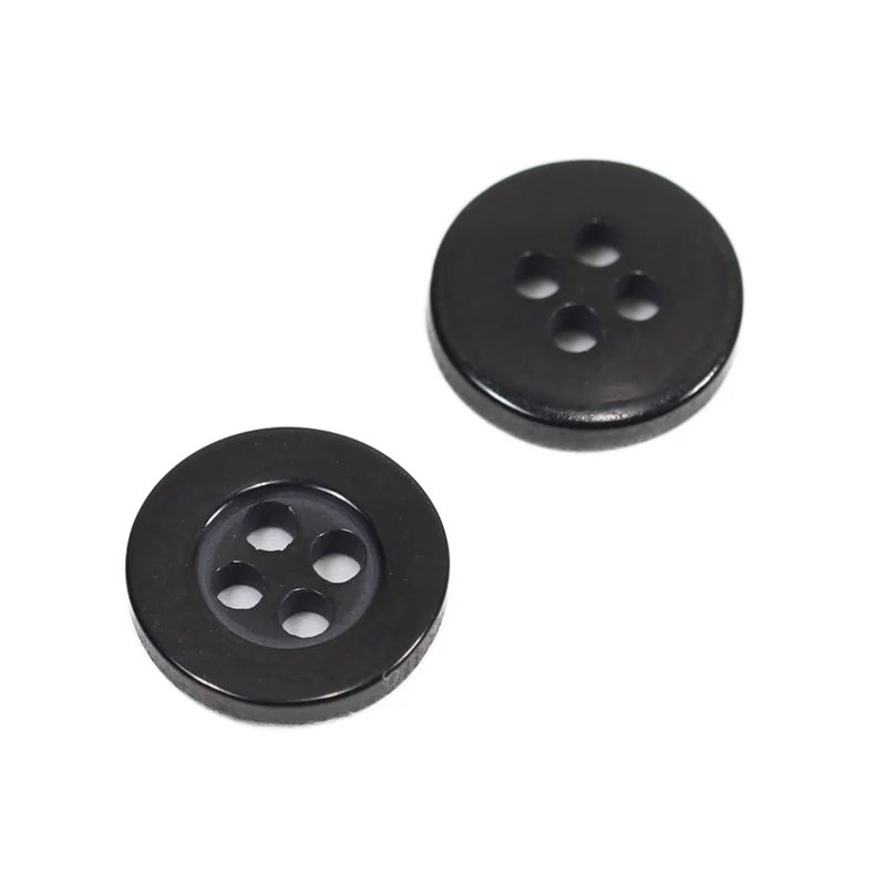Hemdknopf Perlmuttimitat Schwarz 9-11-12,5 mm – Perlmuttimitatknopf HEMD-1