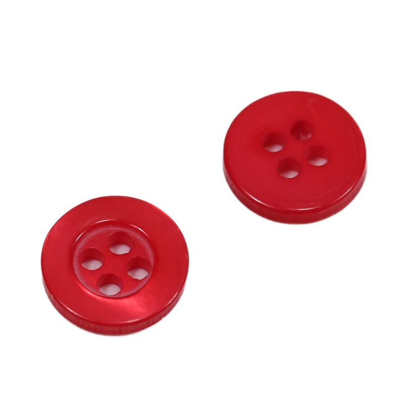 Hemdknopf Rot 9-11-12,5 mm – Perlmuttimitatknopf HEMD-1