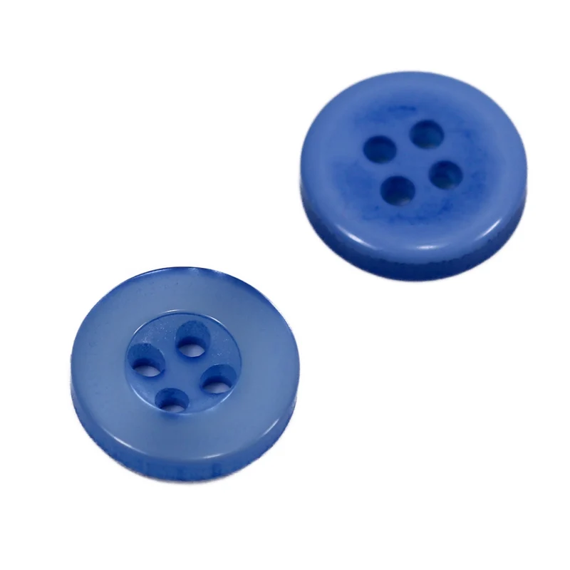 Hemdknopf Mittelblau 9-11-12,5 mm – Perlmuttimitatknopf HEMD-1