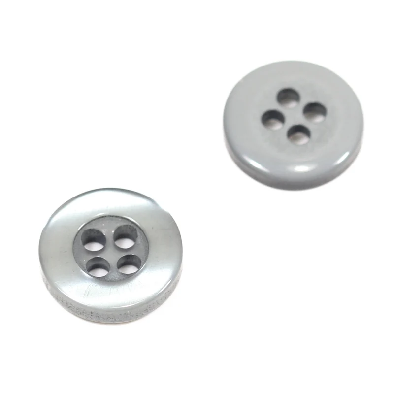 Hemdknopf Hell Grau 9-11-12,5 mm – Perlmuttimitatknopf HEMD-1