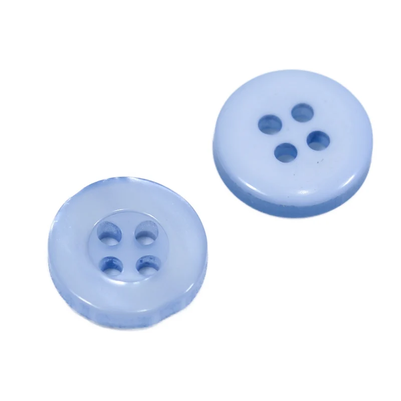Hemdknopf Hellblau 9-11-12,5 mm – Perlmuttimitatknopf HEMD-1