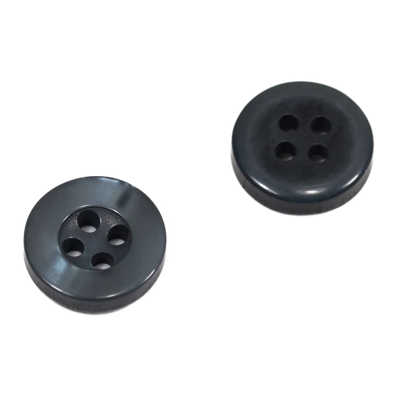 Hemdknopf Dunkel Grau 9-11-12,5 mm – Perlmuttimitatknopf HEMD-1