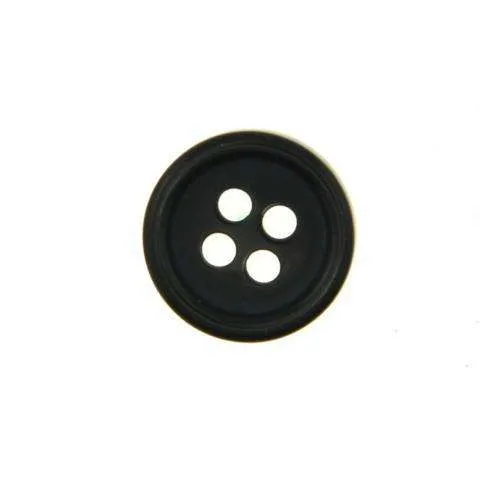 Hemdknopf 180 Schwarz 9-12 mm – Kunststoffknopf HEMD-180