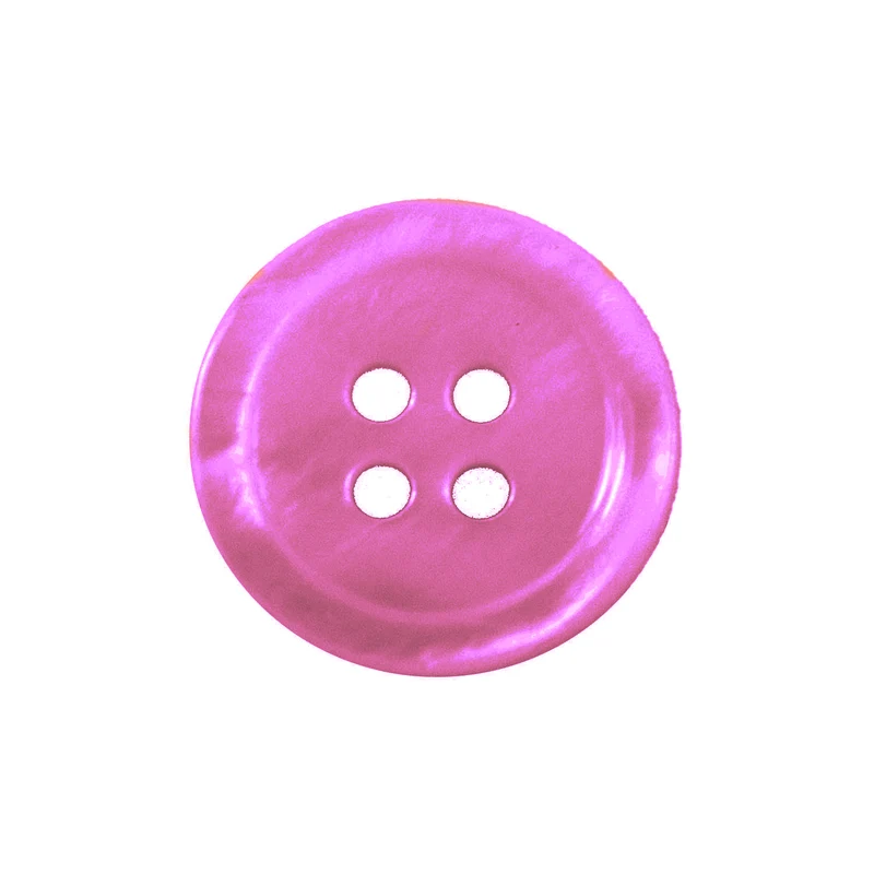 Hemdknopf aus Perlmutt Natur – Perlmuttknopf Natur Rosa/Pink 4-Loch – PL-90-PINK