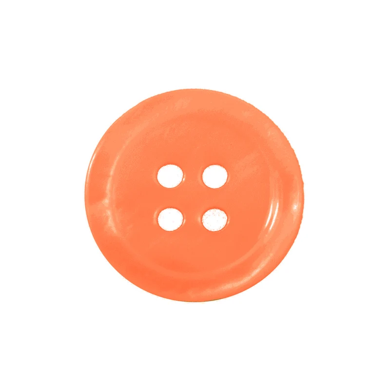 Hemdknopf aus Perlmutt Natur – Perlmuttknopf Natur Orange 4-Loch – PL-90-ORANGE