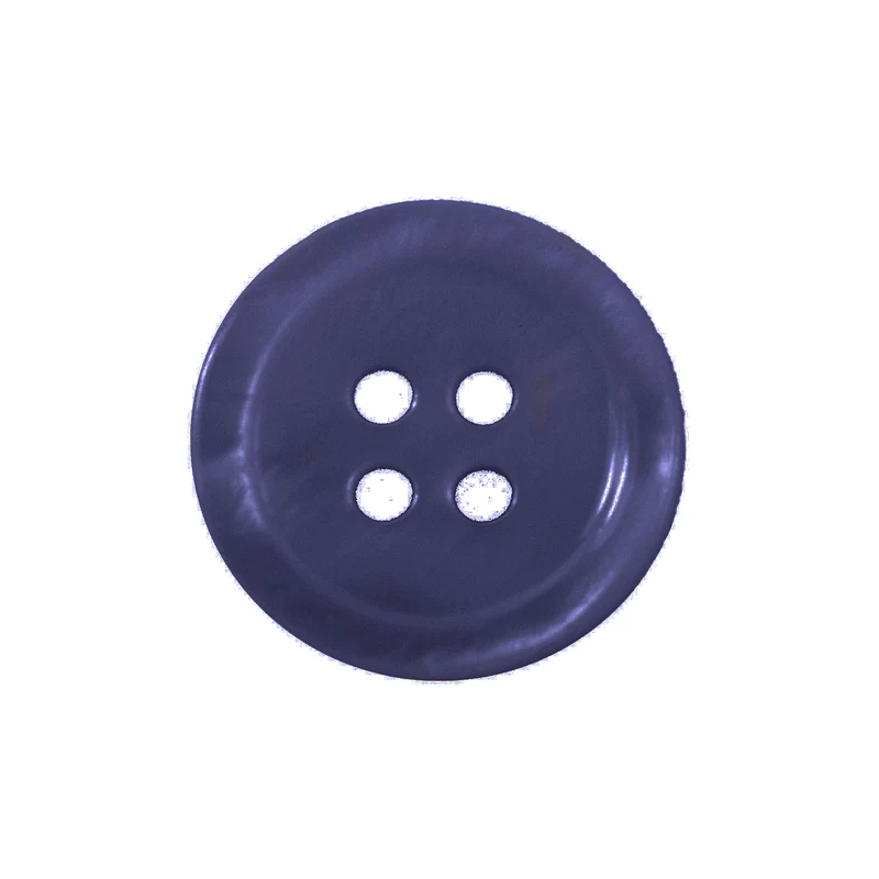 Hemdknopf aus Perlmutt Natur – Perlmuttknopf Natur Blau 4-Loch – PL-90-MARINE