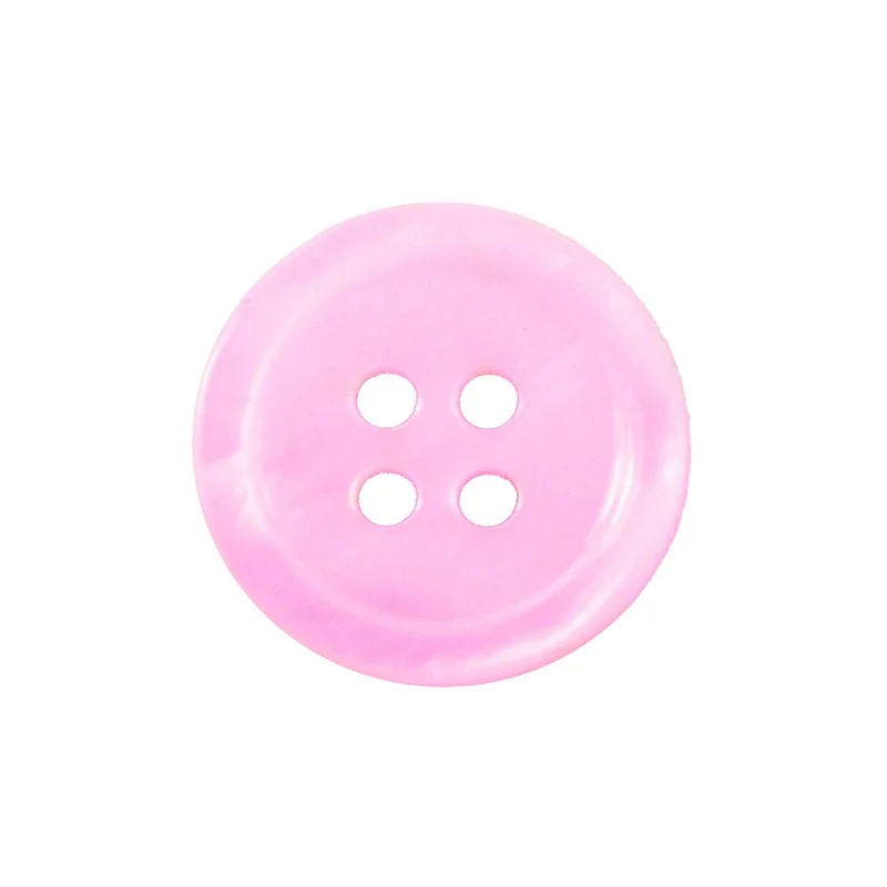 Hemdknopf aus Perlmutt Natur – Perlmuttknopf Natur Rosa/Pink 4-Loch – PL-90-HELL-ROSA