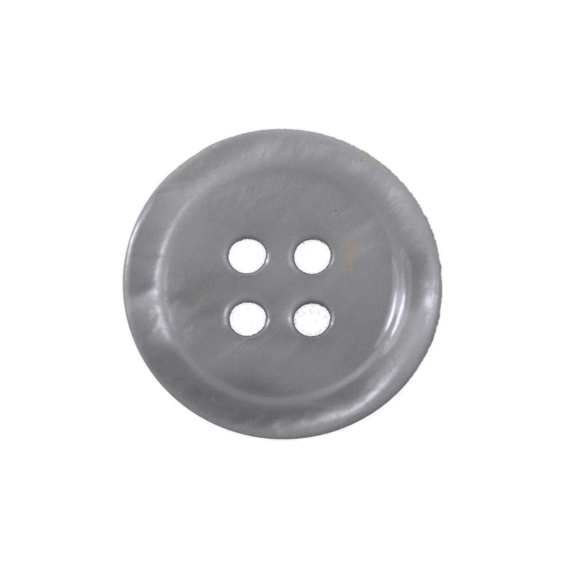 Hemdknopf aus Perlmutt Natur – Perlmuttknopf Natur Grau 4-Loch – PL-90-GRAU
