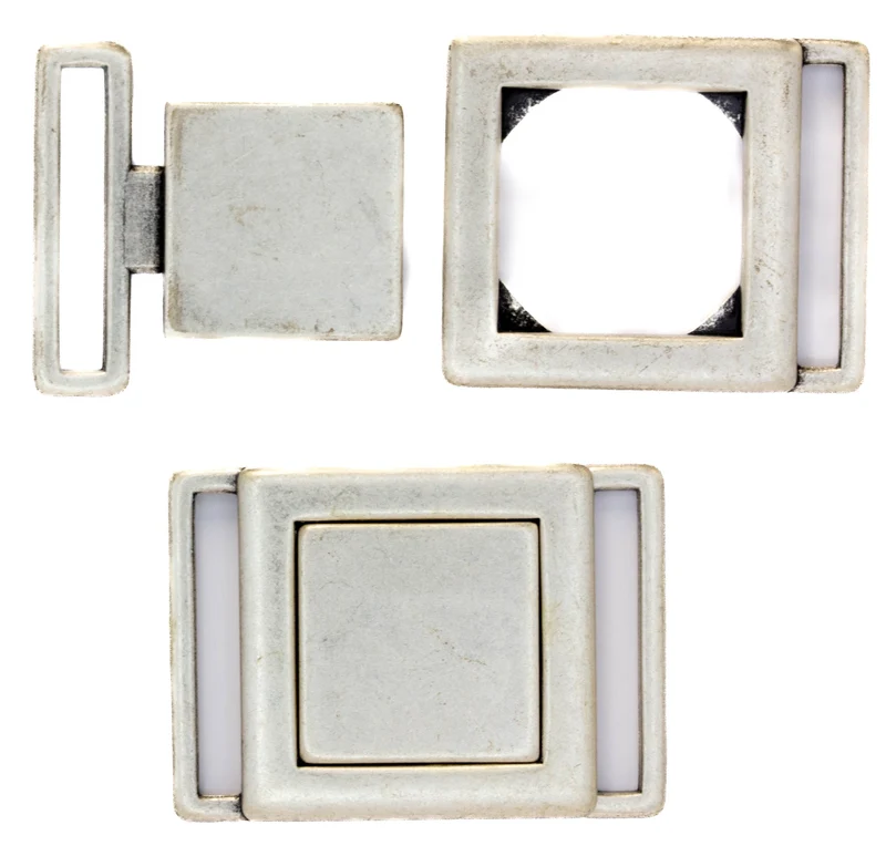 Gürtelschnalle zum Einhängen Altsilber 28 mm – Metallschnalle SM-102