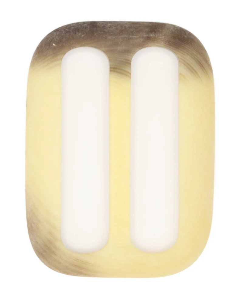 Gürtelschnalle Horn-Optik Creme-Braun 50 mm – Kunststoffschnalle S-33