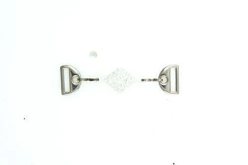 Gürtel Applikation Silber-Weiß – Metallapplikation AP-10