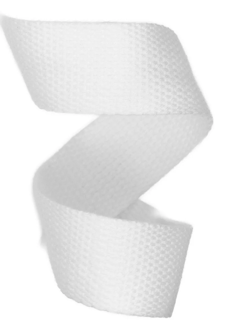 Gurtband Weiß 25 mm – Baumwolle GB-2