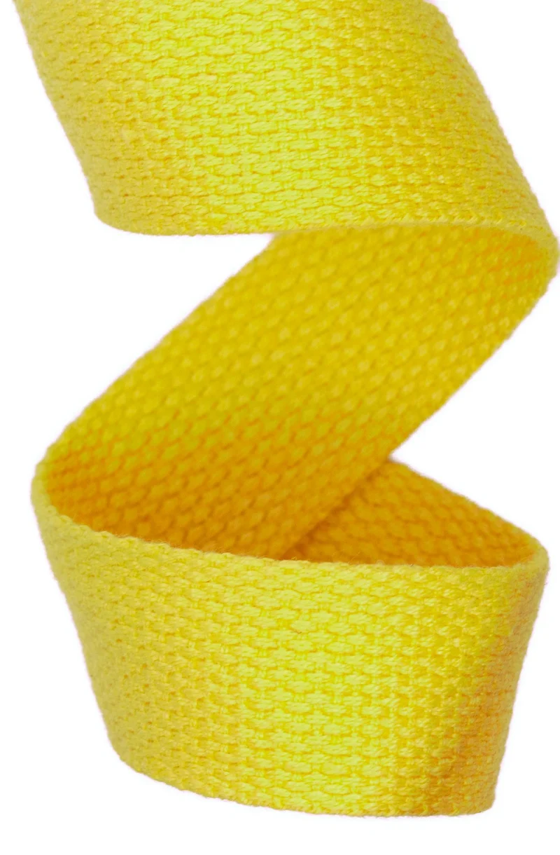 Gurtband Sonnengelb 25 mm – Baumwollgurtband GB-2