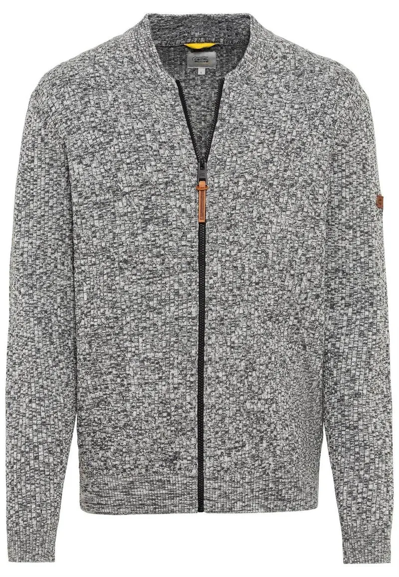 camel active Herren Strickjacke aus einem Soften Baumwollmix