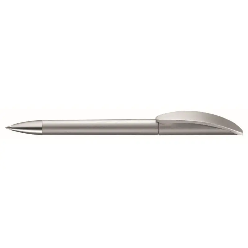 Luxuriöser Klick Si Drehkugelschreiber - nachfüllbarer, ergonomischer Tintenroller - silber