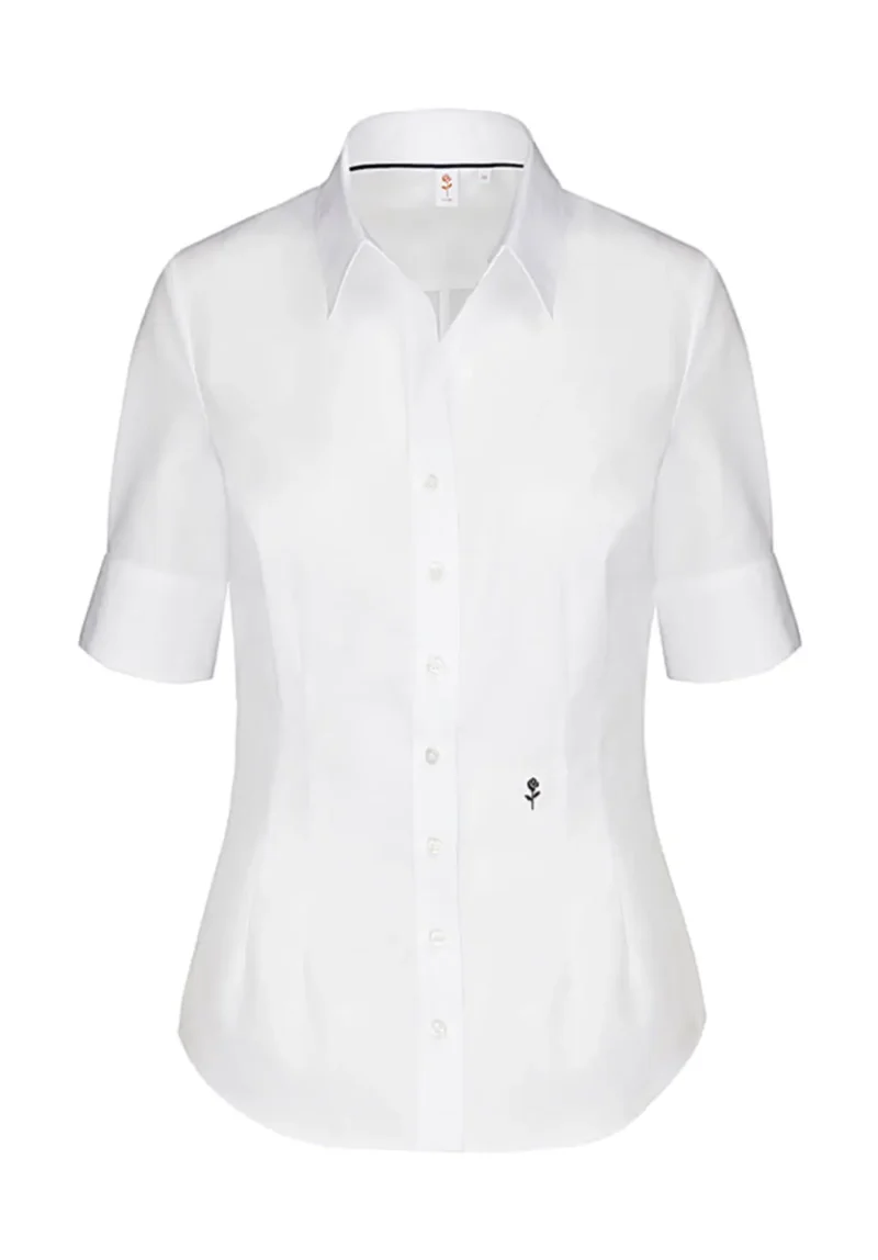 Seidensticker Damen Bluse Slim Fit mit Kent Kragen 1/2 Ärmel