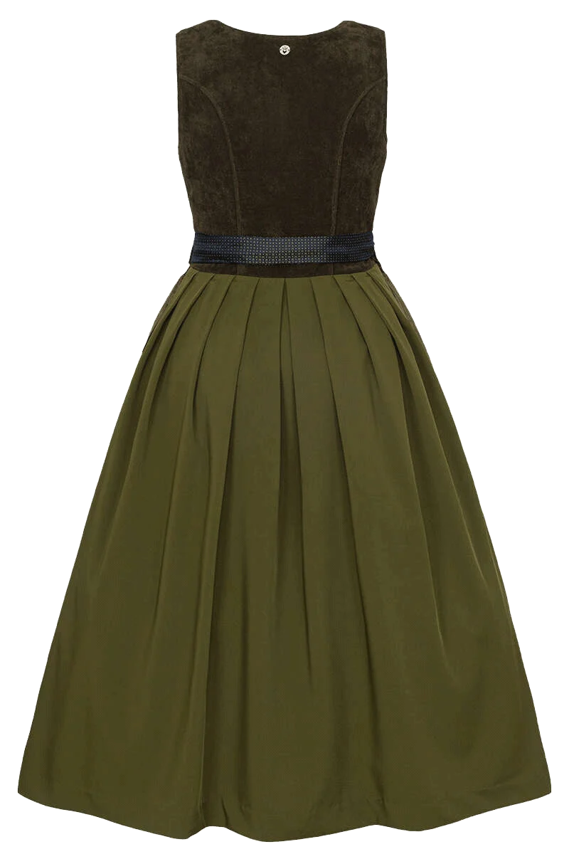 Dirndl lang mit Babycord-Oberteil