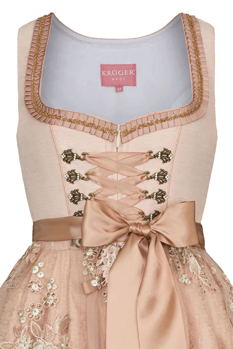 Mini-Dirndl mit Paillettenschürze