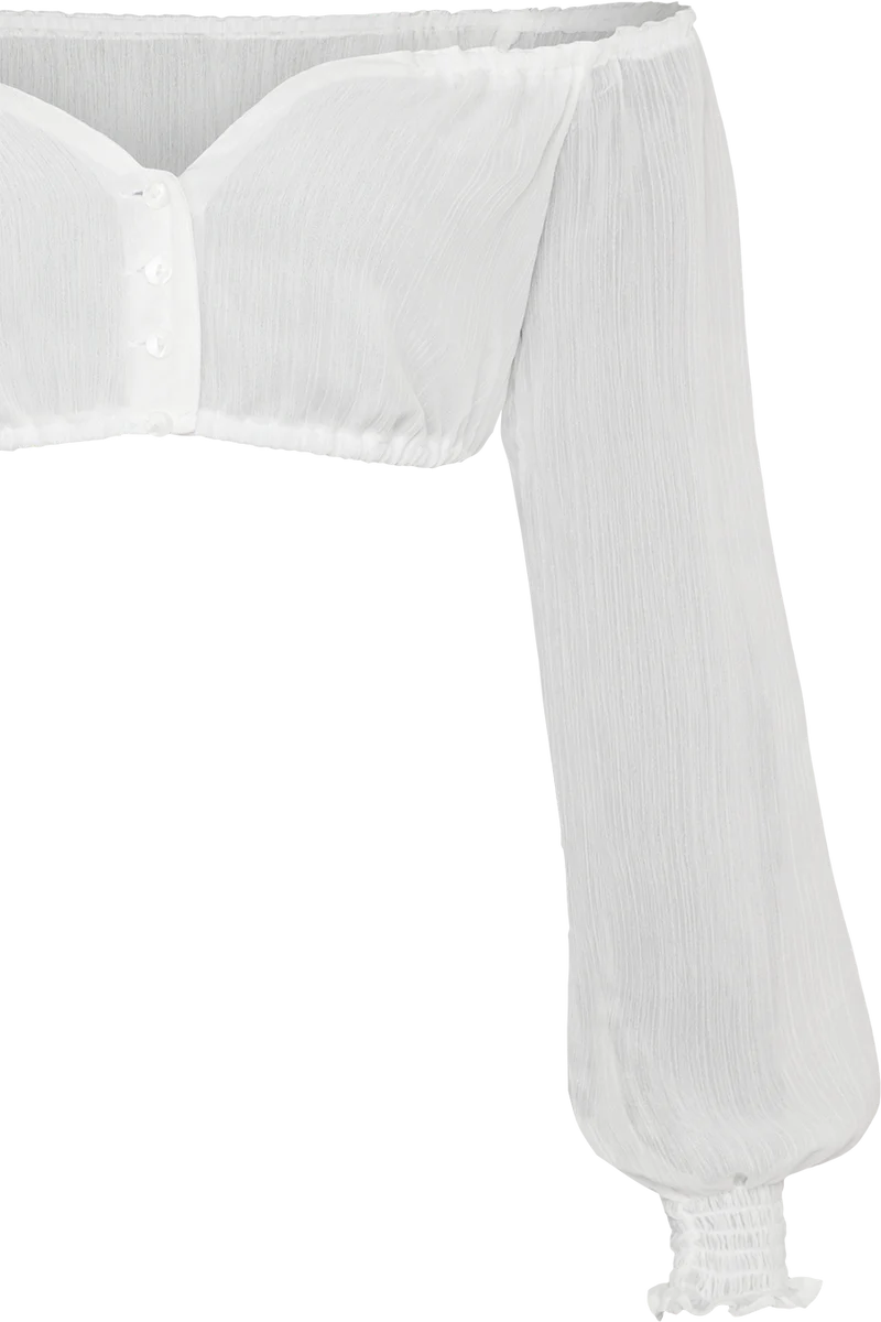 Dirndlbluse schulterfrei mit Herzausschnitt
