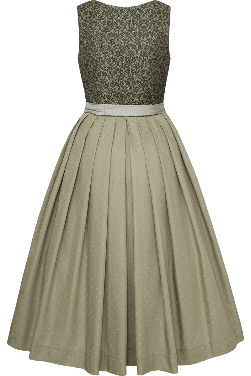 Langes Dirndl mit Jacquardmieder und Baumwollrock