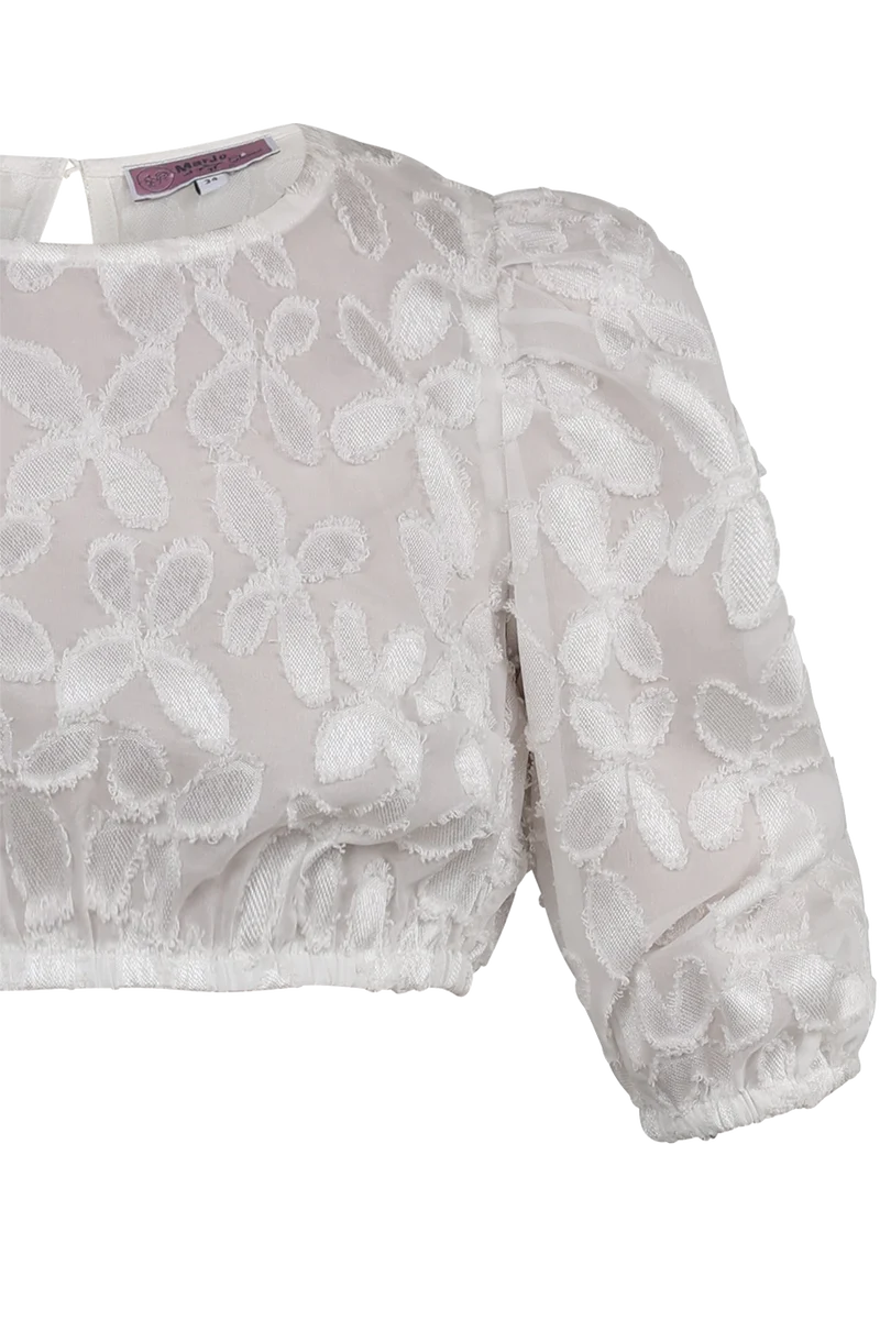 Dirndlbluse mit floralem Design