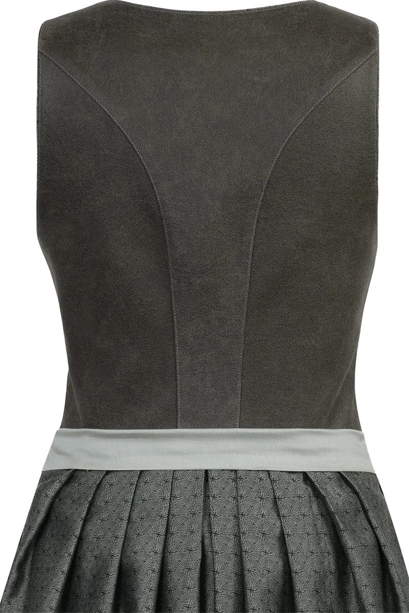 Midi-Dirndl in Leder-Optik