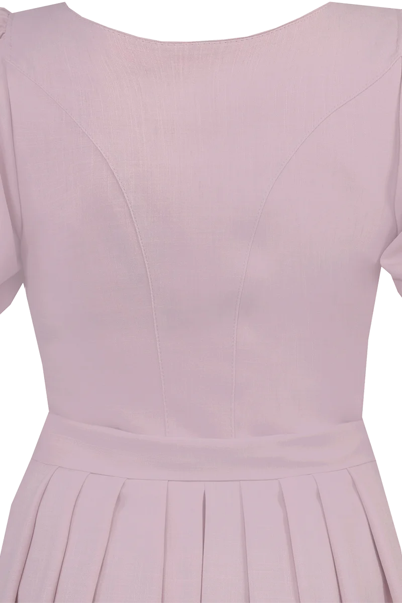 Midi-Dirndl mit Puffärmel und Stretchanteil - blush