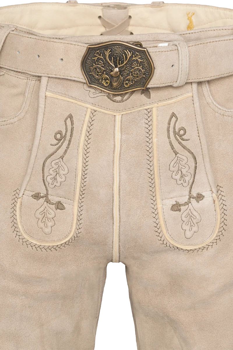 Herren Lederhose kurz mit Gürtel